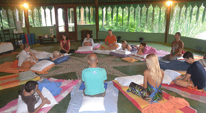Sharing circle at Spirit Vine retreats